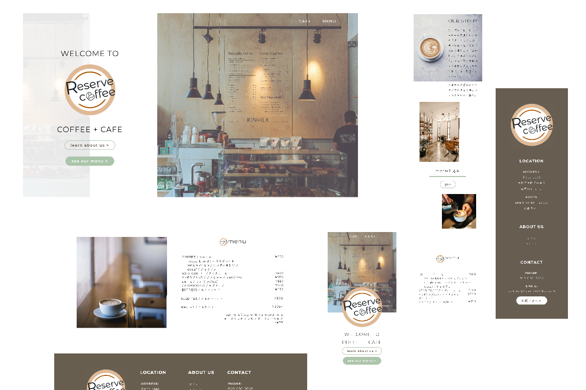 Coffee Shop Website Portfolio Image