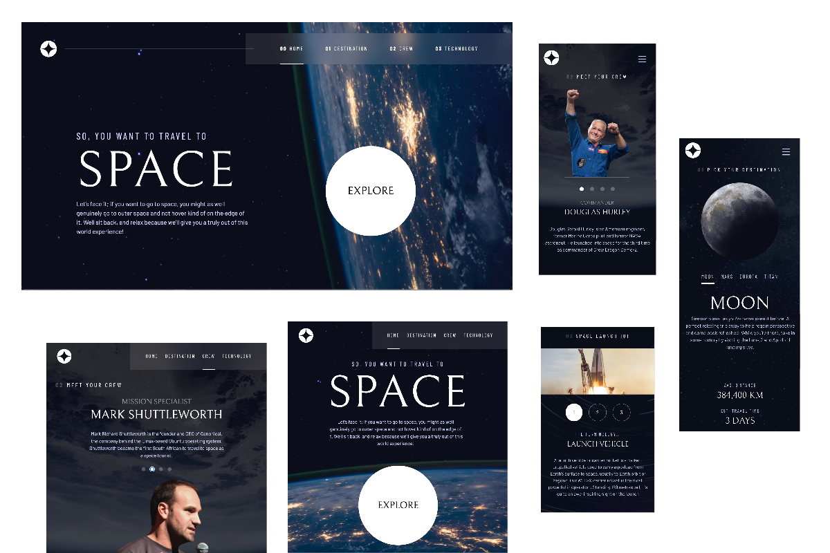 Space Website Portfolio Image